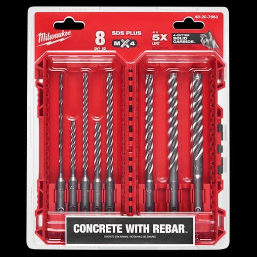 MKE SDS PLUS 4CT MX4 8 PC KIT