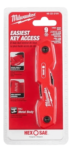 MKE 9PCS FOLDING HEX KEY SET - SAE