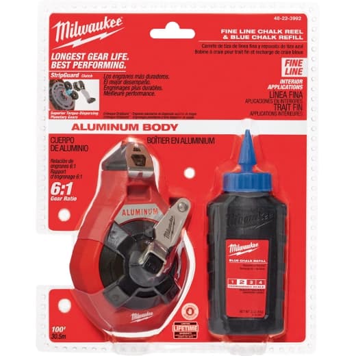 MKE 100' FINE LINE CHALK KIT BLUE