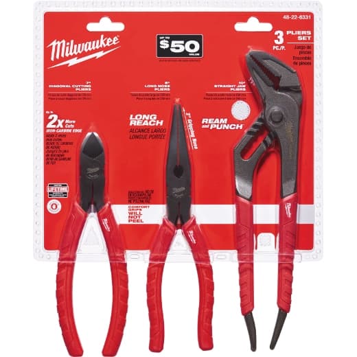 MKE COMFORT GRIP PLIERS KIT - 3 PC
