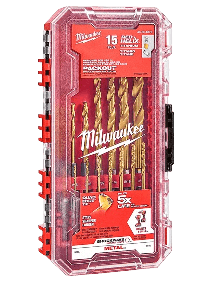 MKE TITANIUM DRILL BIT SET 15PC