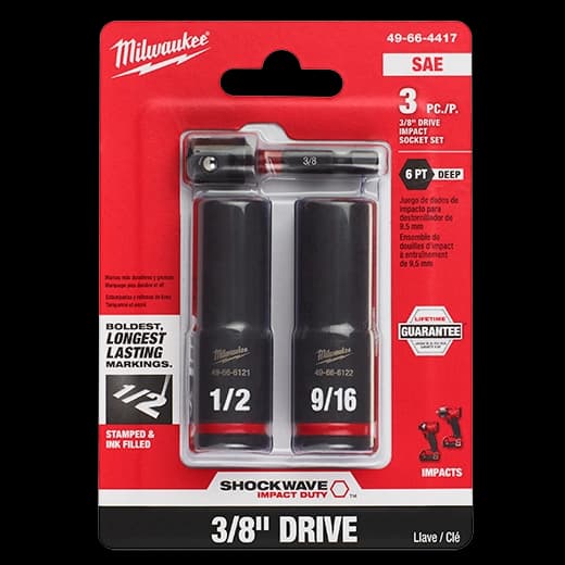 MKE 3/8" SAE DEEP SOCKET SET
