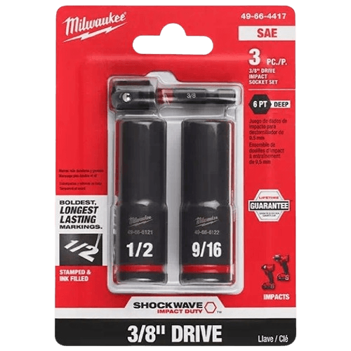 MKE 3/8" SAE DEEP SOCKET SET