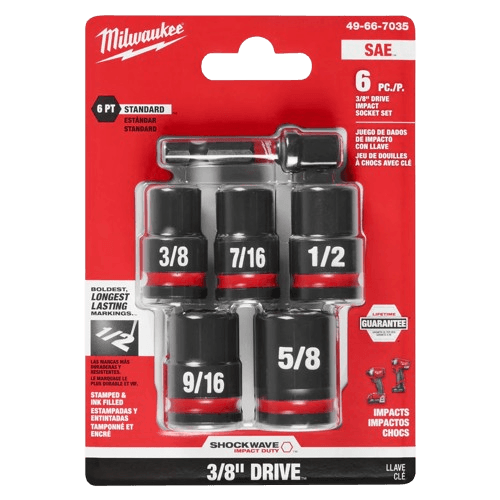 MKE 3/8" SAE STD SOCKET SET - 6PCS
