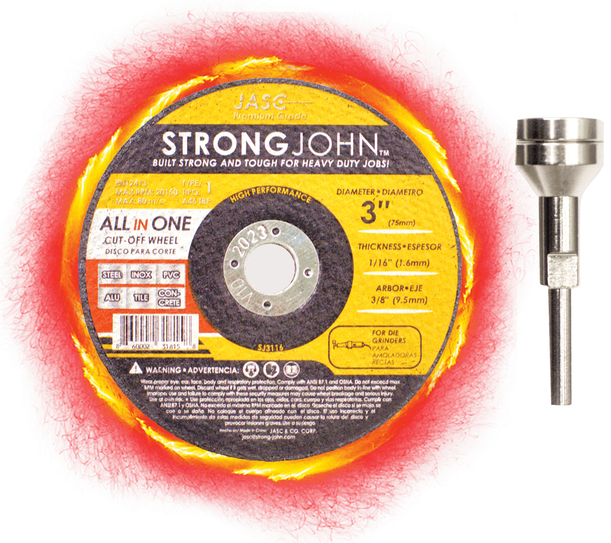 3” CUT-OFF WHEEL & MANDREL - ALL IN ONE